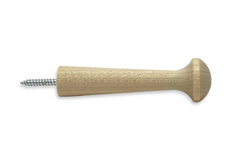 Balsam Point Workshop Screw-On Shaker Pegs Birch Hardwood - 2.9-Inch Wood Length Plus Hangerbolt - 25-Pack - Image 1
